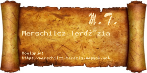 Merschilcz Terézia névjegykártya